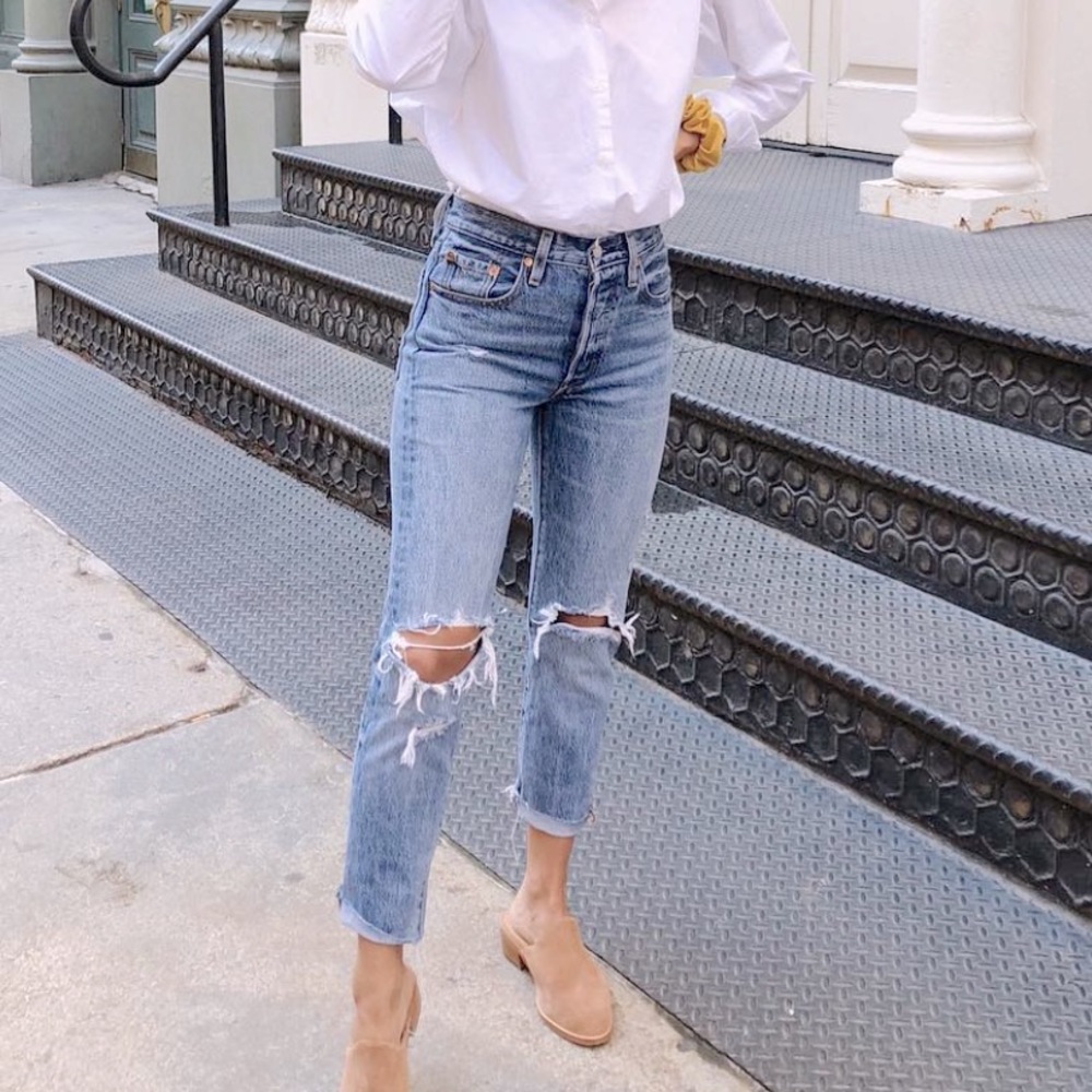 501 Levi Jeans with Distressing